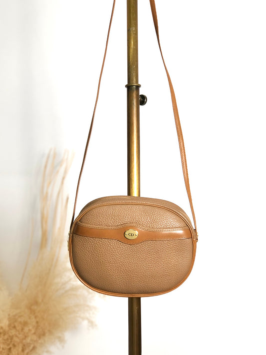 Christian Dior CD Logo Shoulder bag Brown Vintage 53vw5f