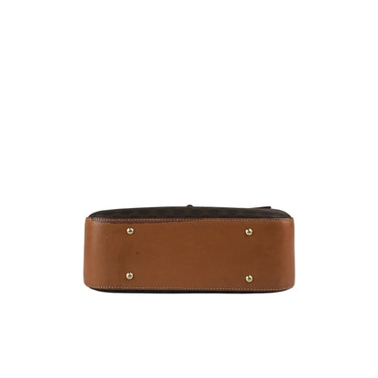 CELINE Macadam Turn Lock Charm Two-way Handbag Shoulder bag Brown Vintage tw3c3x