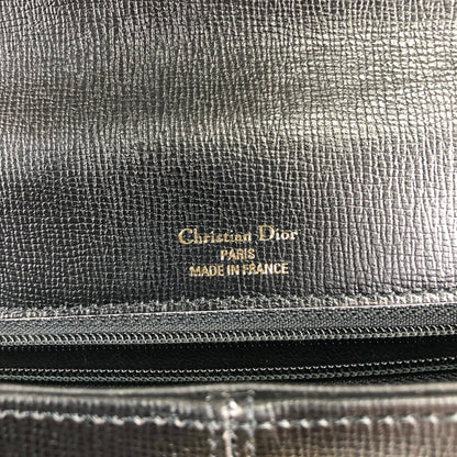 Christian Dior CD Logo Turn Lock Shoulder bag Black Vintage wnak6u