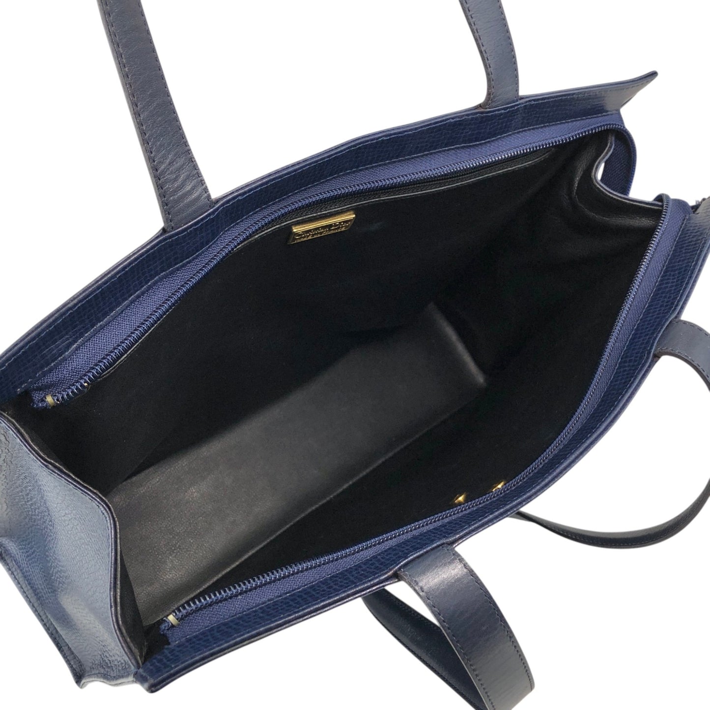 Christian Dior CD Logo Handbag Totebag Navy Vintage gxjx4z