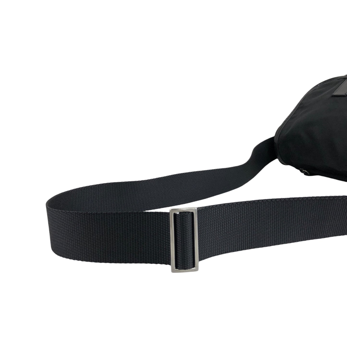 PRADA Triangle Logo Shoulder bag Black Vintage s5jtyw