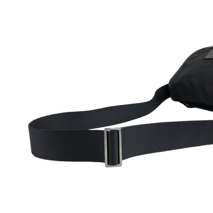 PRADA Triangle Logo Shoulder bag Black Vintage s5jtyw
