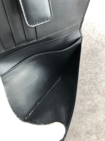 GUCCI Horse Bit Long Wallet Black Vintage 5m243v