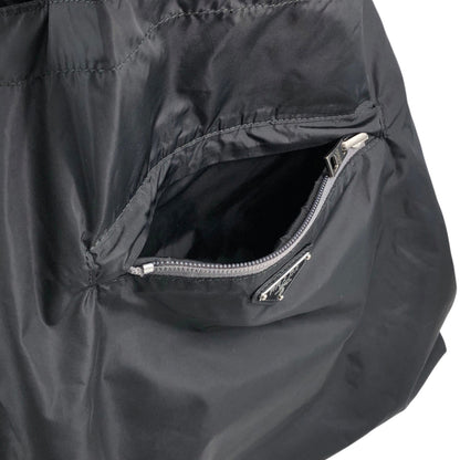 PRADA Tessuto Triangle Logo Totebag Black Vintage kctbn3