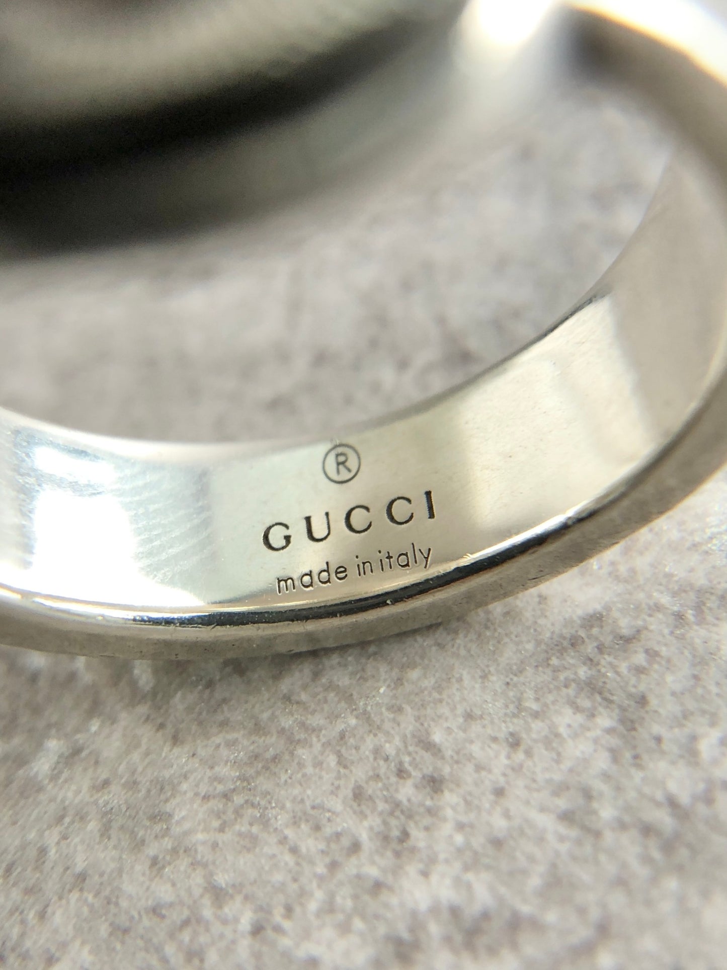 GUCCI Interlocking SILVER925 Ring Silver Vintage tbd5y7