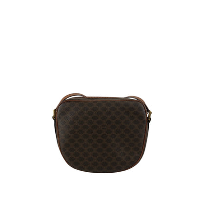 CELINE Macadam Blason Front Buckle Shoulder bag Brown Vintage 6tcy32