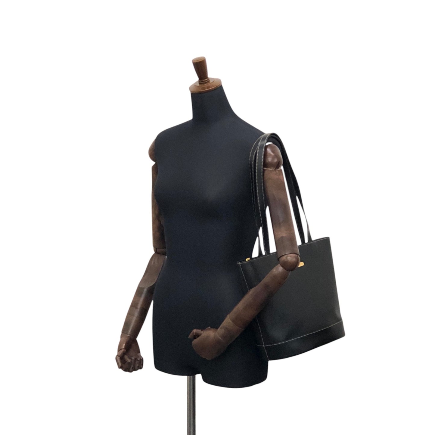 BURBERRY Logo Handbag Black Vintage i2msc4