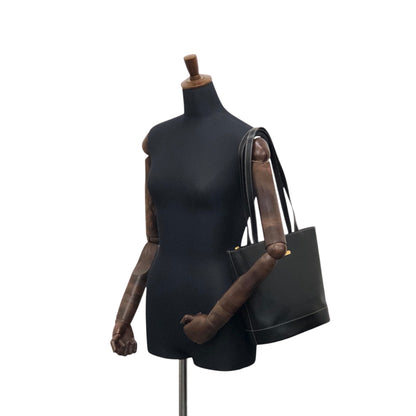 BURBERRY Logo Handbag Black Vintage i2msc4