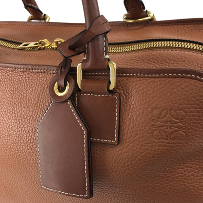 LOEWE Amazona36 Anagram Handbag Boston bag PinkBrown Vintage 2x2n6u