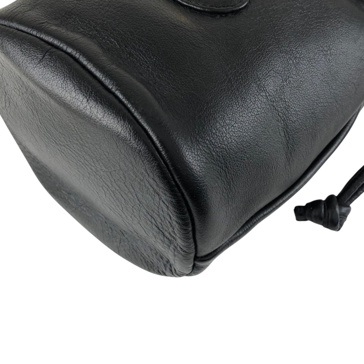 Christian Dior CD Logo Drawstring Shoulder bag Black Vintage h6xtv8