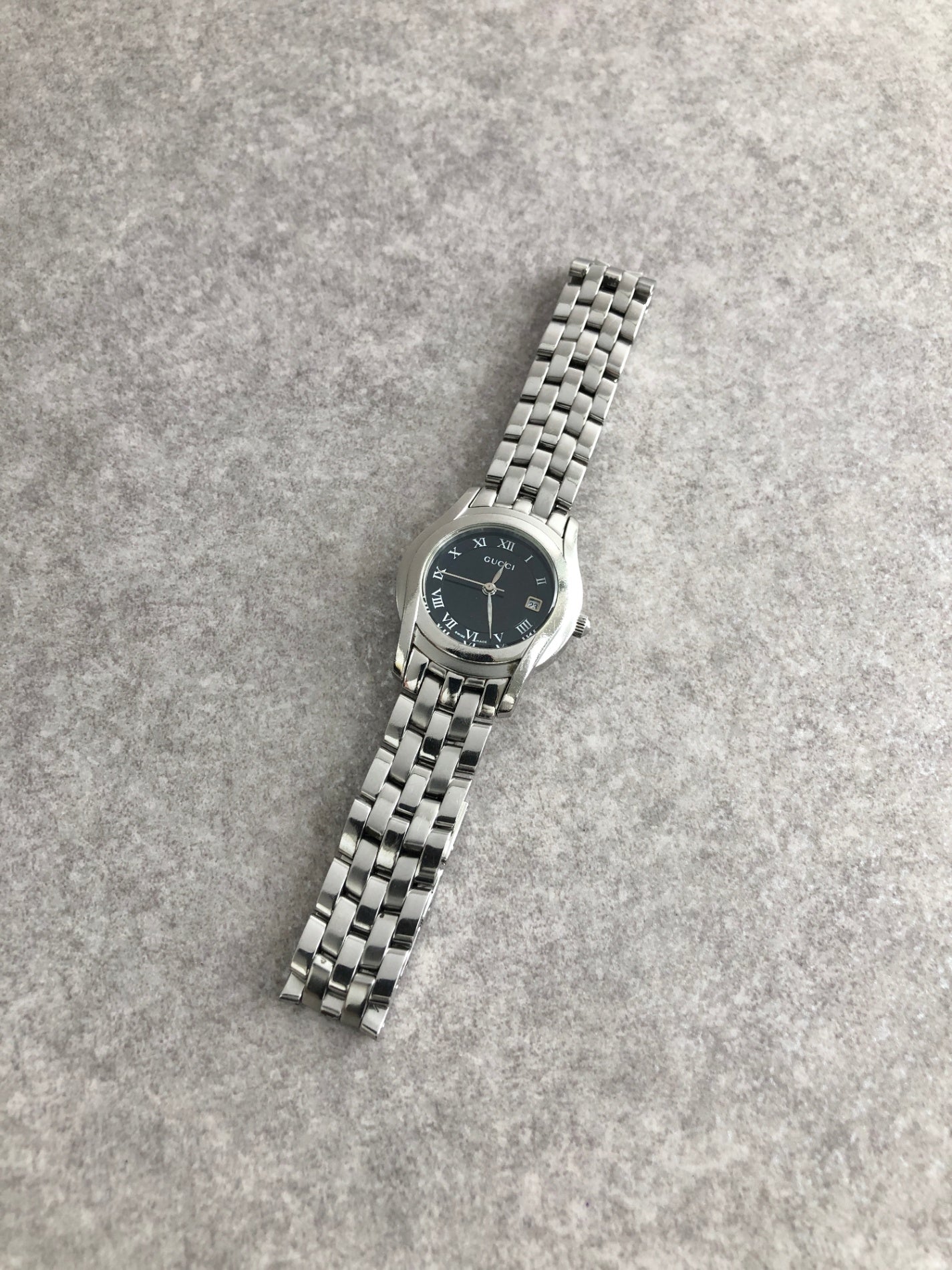 GUCCI Quartz Watch Silver 5500L Vintage y5m2nz