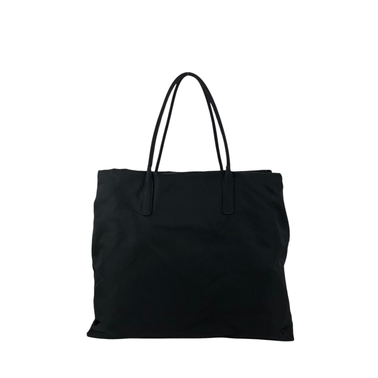 PRADA Tessuto Triangle Logo Handbag Totebag Black Vintage 6skxyh