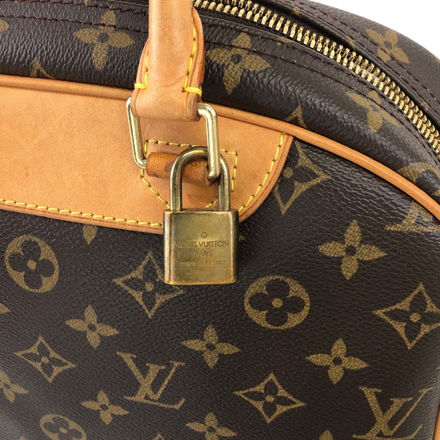 LOUIS VUITTON Monogram Handbag Brown Vintage wmhwus