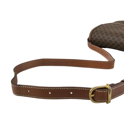 CELINE Macadam Horseshoe Shoulder bag Brown Vintage mxtw8i
