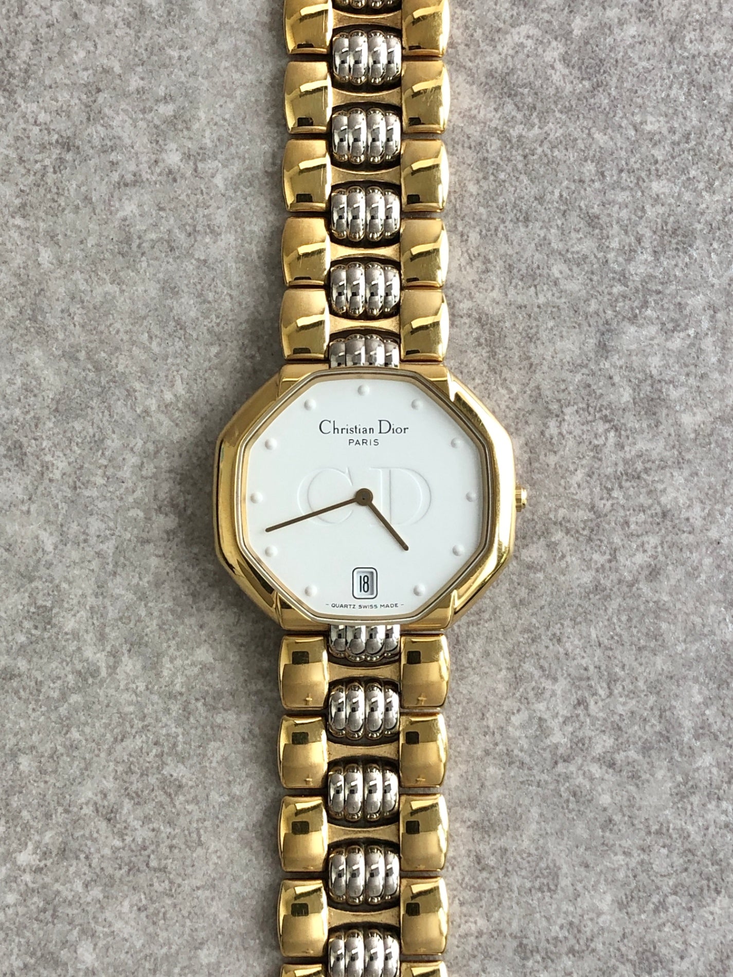Christian Dior オクタゴナル時計　45.134 ゴールド Christian Dior Quartz Watch Silver Gold Vintage 45.134 6jityc