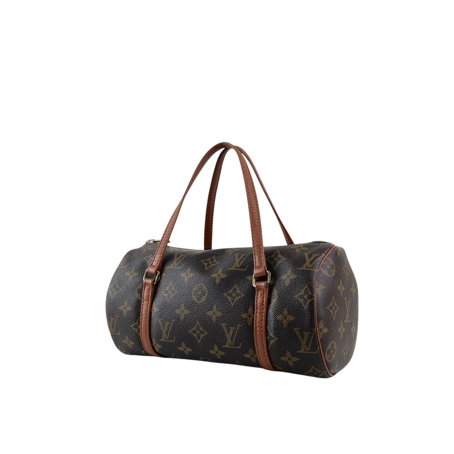 LOUIS VUITTON Monogram Handbag Brown Vintage b2yv5t