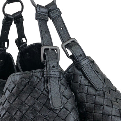 Bottega Veneta Intrecciato Shoulder bag Black Vintage 7fgs3j