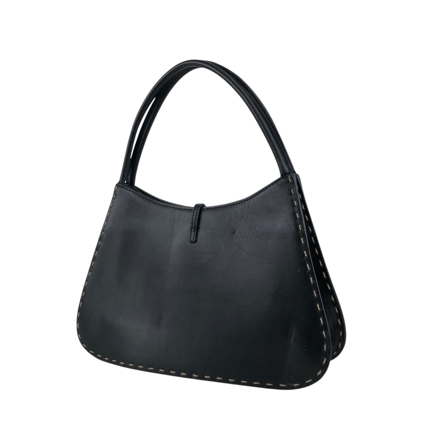 GUCCI Logo Shoulder bag Black Vintage 5yfah2