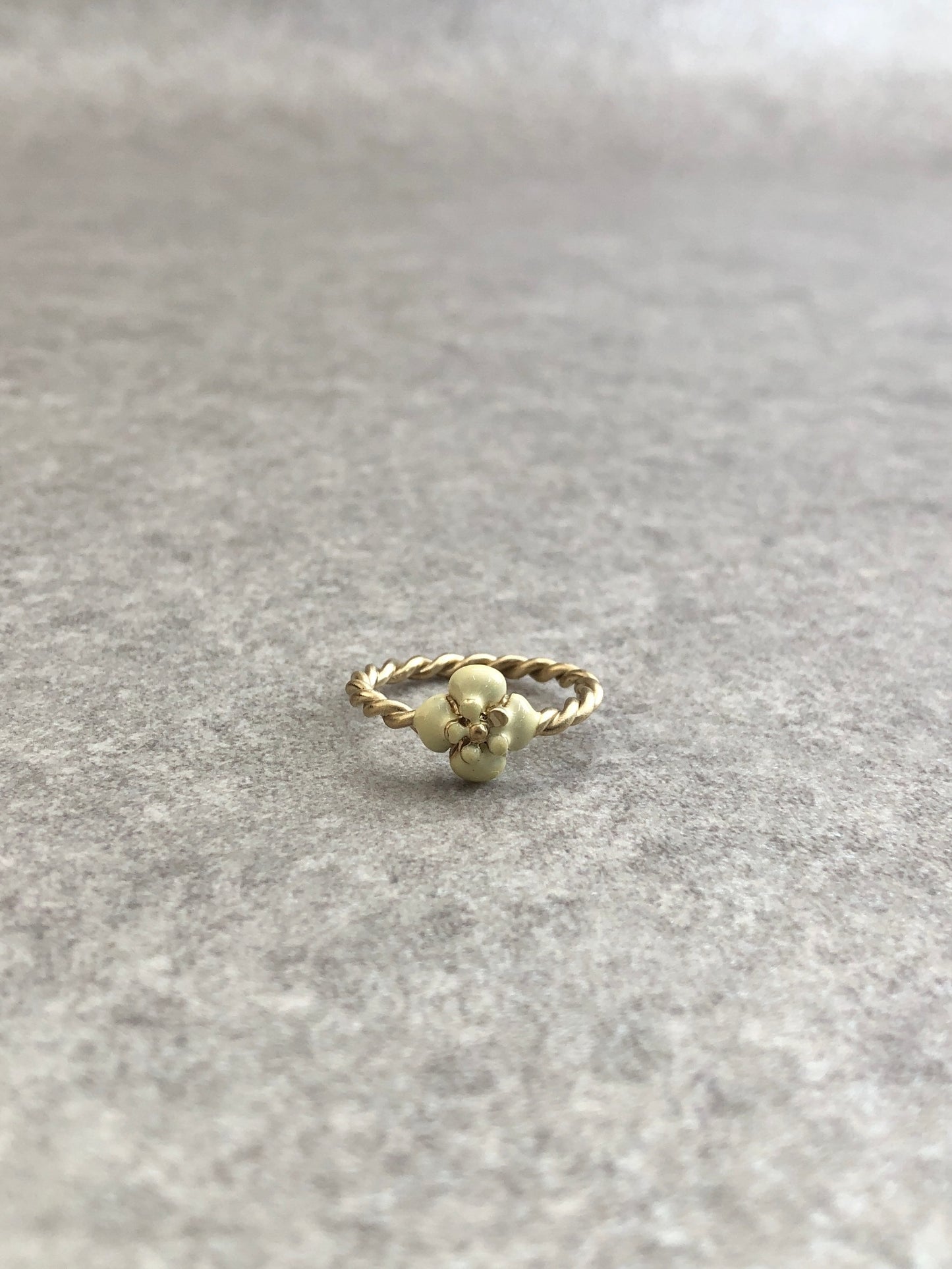 CHANEL Ring Gold×White Vintage efw5ta