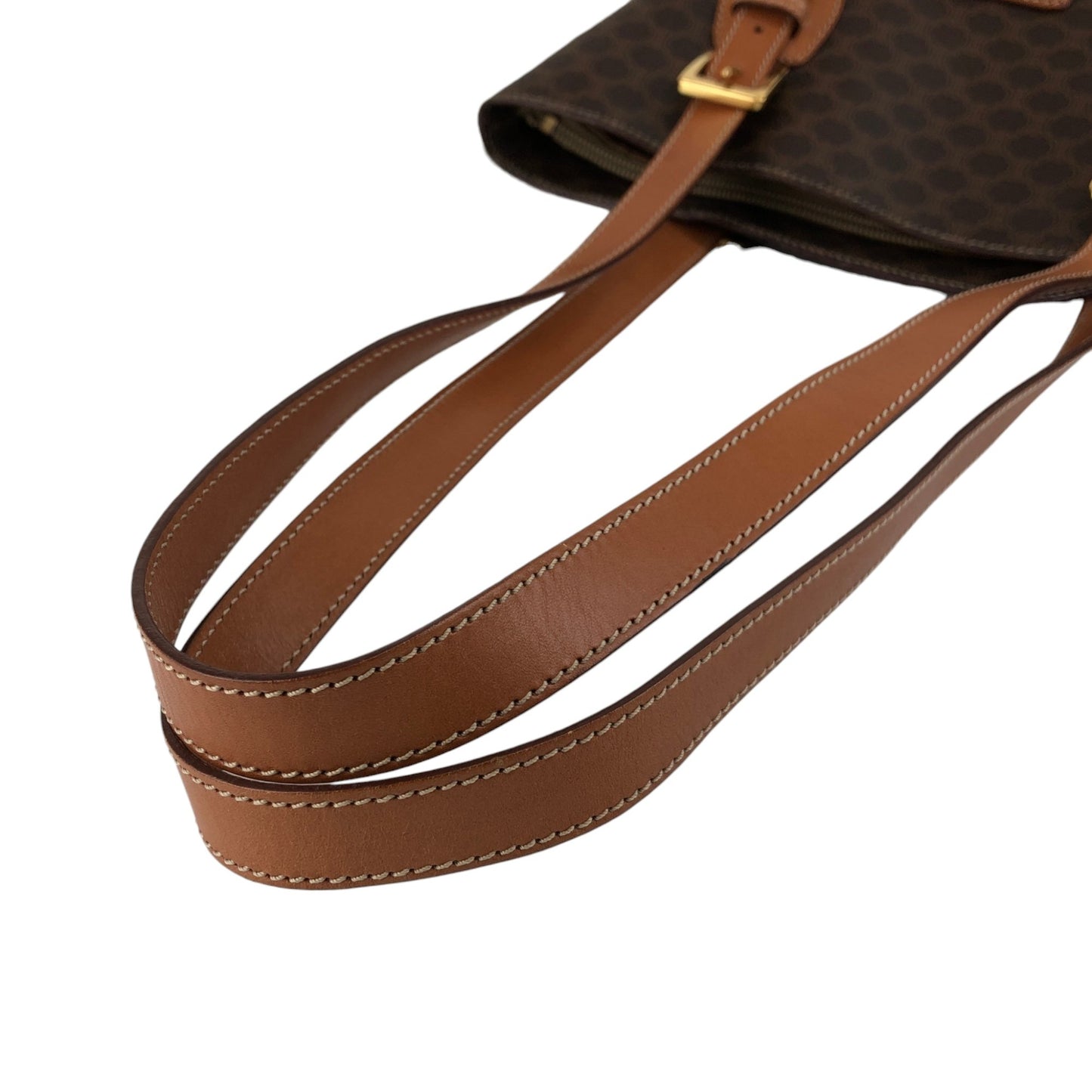 CELINE Macadam Blason Handbag Totebag Brown Vintage 6pe5na
