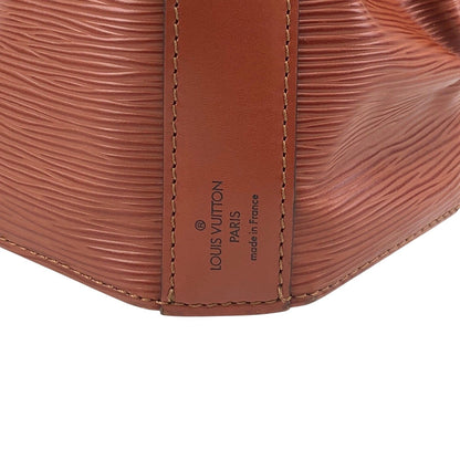 LOUIS VUITTON Epi Drawstring Shoulder bag Brown Vintage 7sxwmb