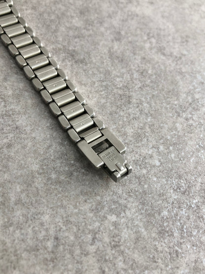 Yves Saint Laurent YSL Logo Watch Silver 5930-F91474 TA Vintage wdberd