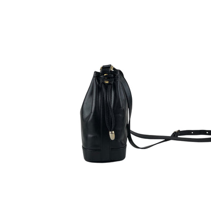 CELINE Drawstring Shoulder bag Black Vintage bp8mps