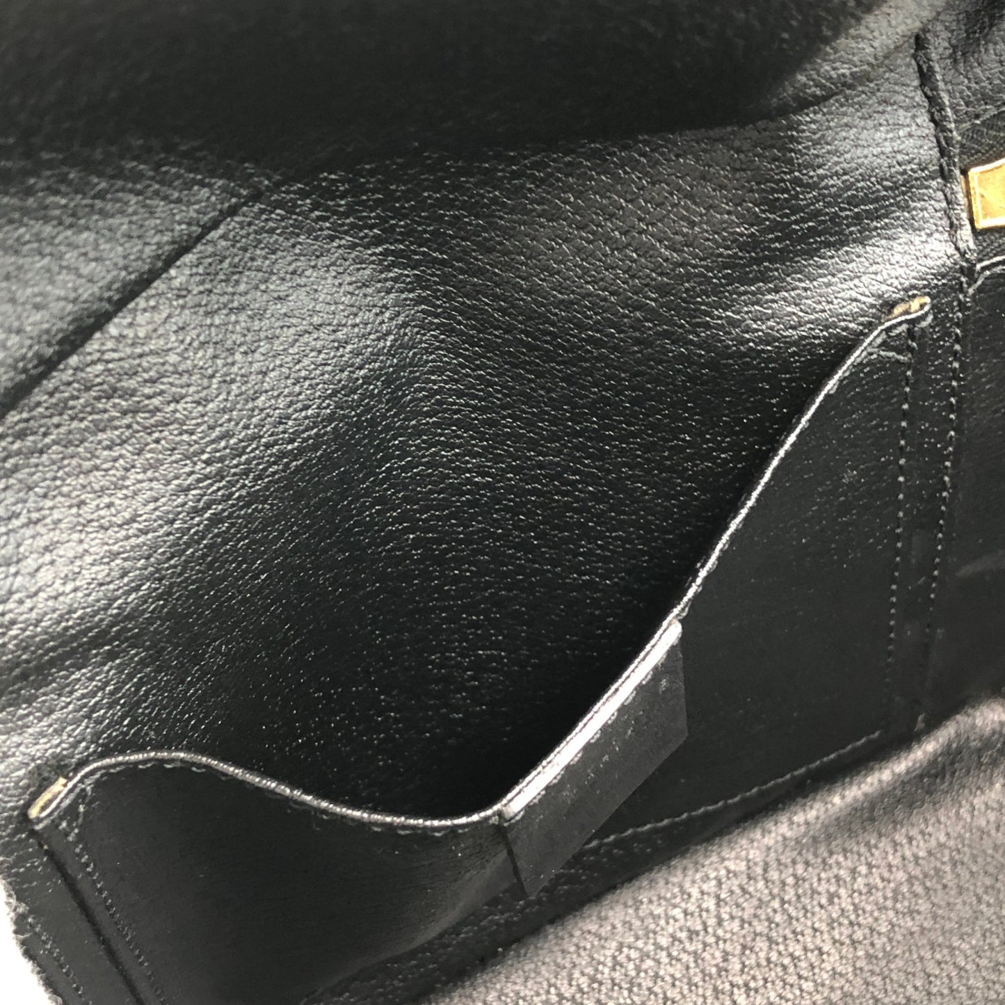 CELINE Macadam Circle Charm Two-way Handbag Shoulder bag Black Vintage cx8yk3