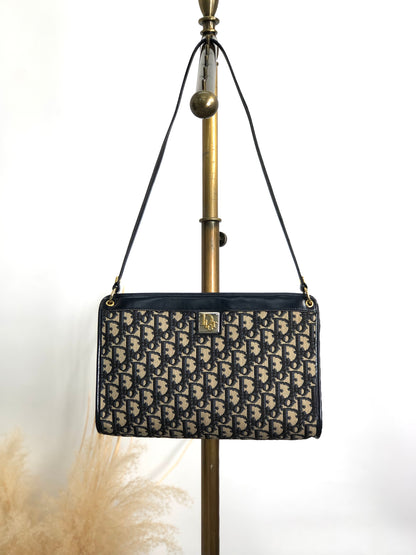 Christian Dior Trotter Shoulder bag Navy Vintage s83xi3