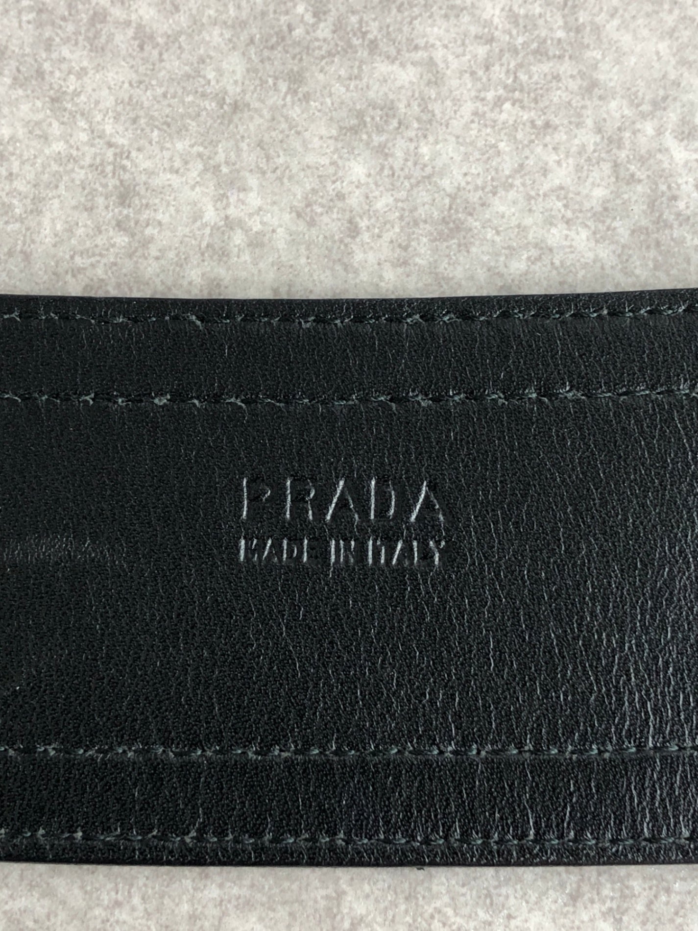 PRADA Logo Belt Black Vintage mverzc