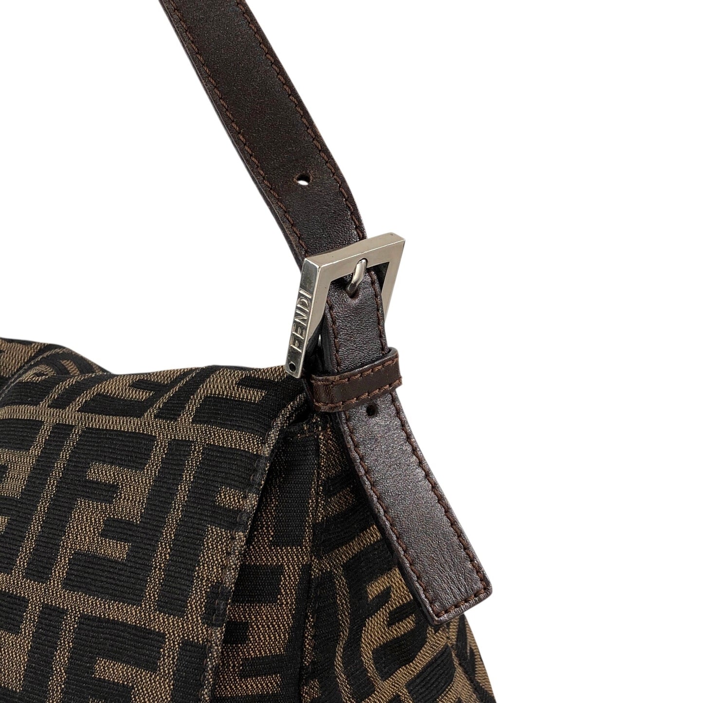 FENDI Zucca Mamma Baguette Shoulder bag Brown Vintage mrnknx