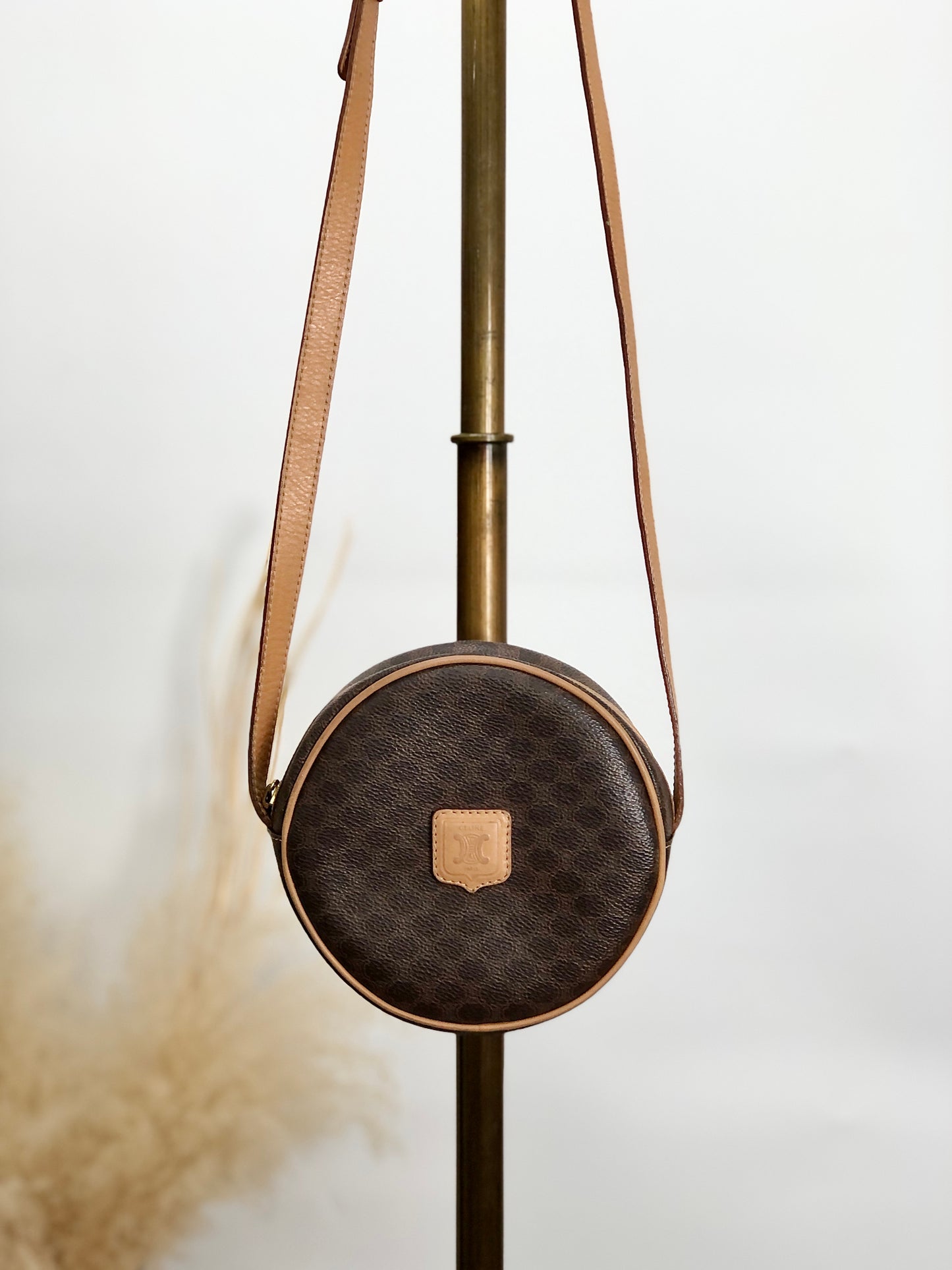 CELINE Macadam Blason Shoulder bag Brown Vintage 6ufdi7