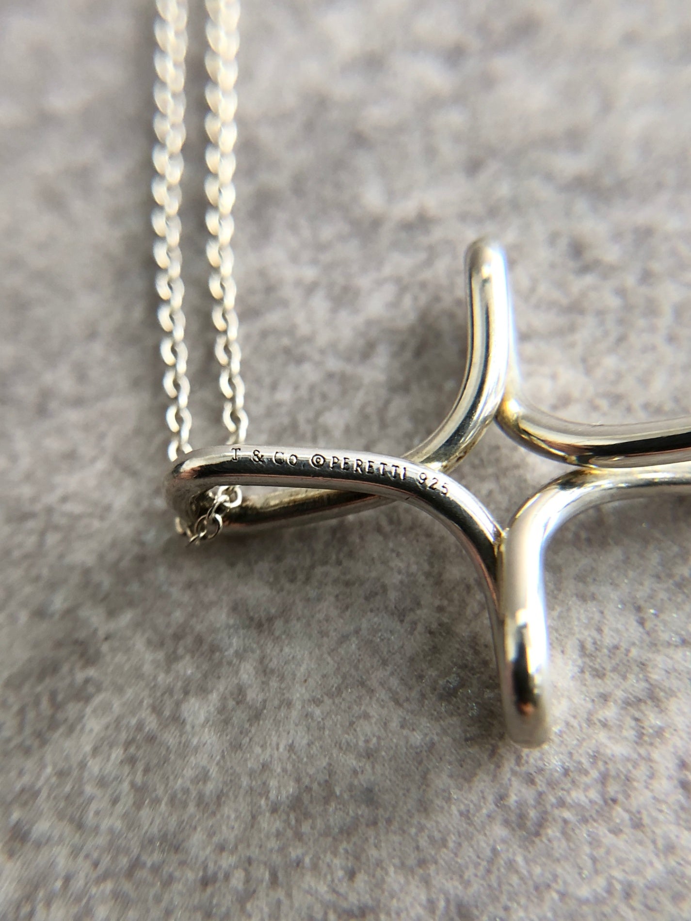 Tiffany & Co. Cross Necklace Silver Vintage 3xxk24