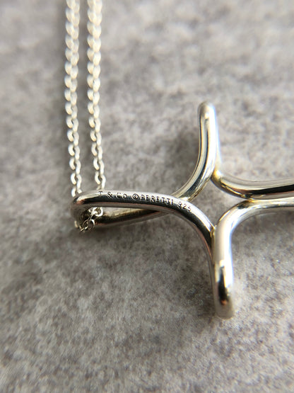 Tiffany & Co. Cross Necklace Silver Vintage 3xxk24