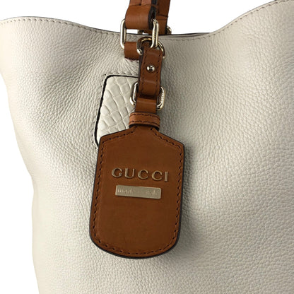 GUCCI Logo Totebag Ivory×Brown Vintage rc7r6c