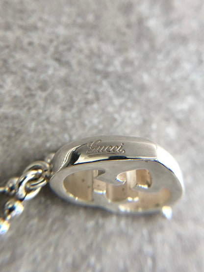 GUCCI Interlocking SILVER925 Necklace Silver Vintage 86xzbs