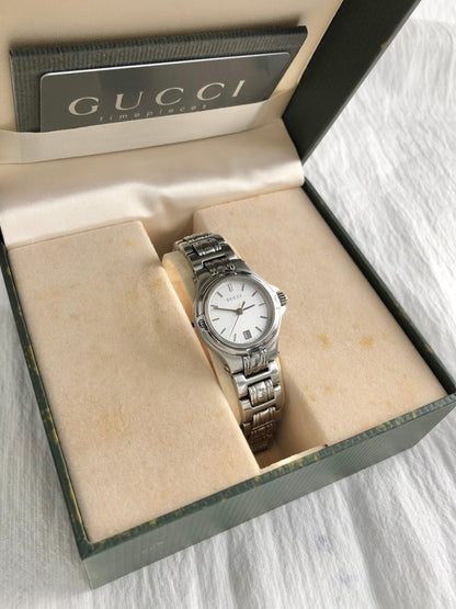 GUCCI Quartz Watch Silver 9040L Vintage rvpufk