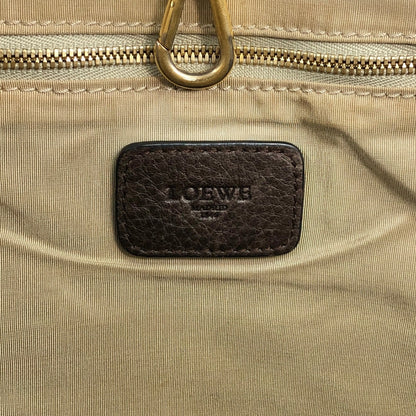 LOEWE Logo Embossed Handbag Totebag Brown Vintage faniey