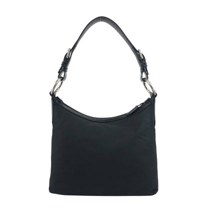 PRADA Logo Shoulder bag Hobobag Black Vintage wr3yar