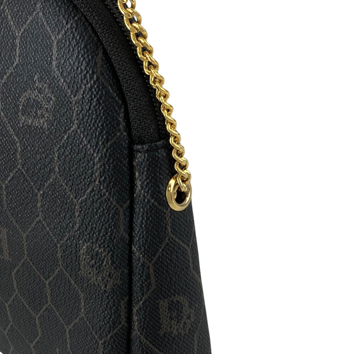 Christian Dior Honeycomb Pattern Small Chain Shoulder bag Black Vintage rd7gwd