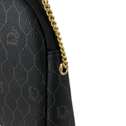 Christian Dior Honeycomb Pattern Small Chain Shoulder bag Black Vintage rd7gwd