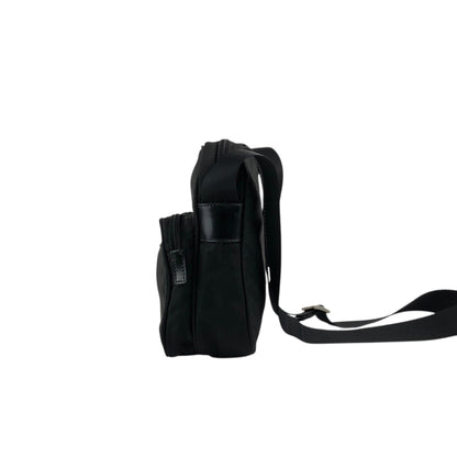 PRADA Tessuto Triangle Logo Small Shoulder bag Black Vintage 2vvf25