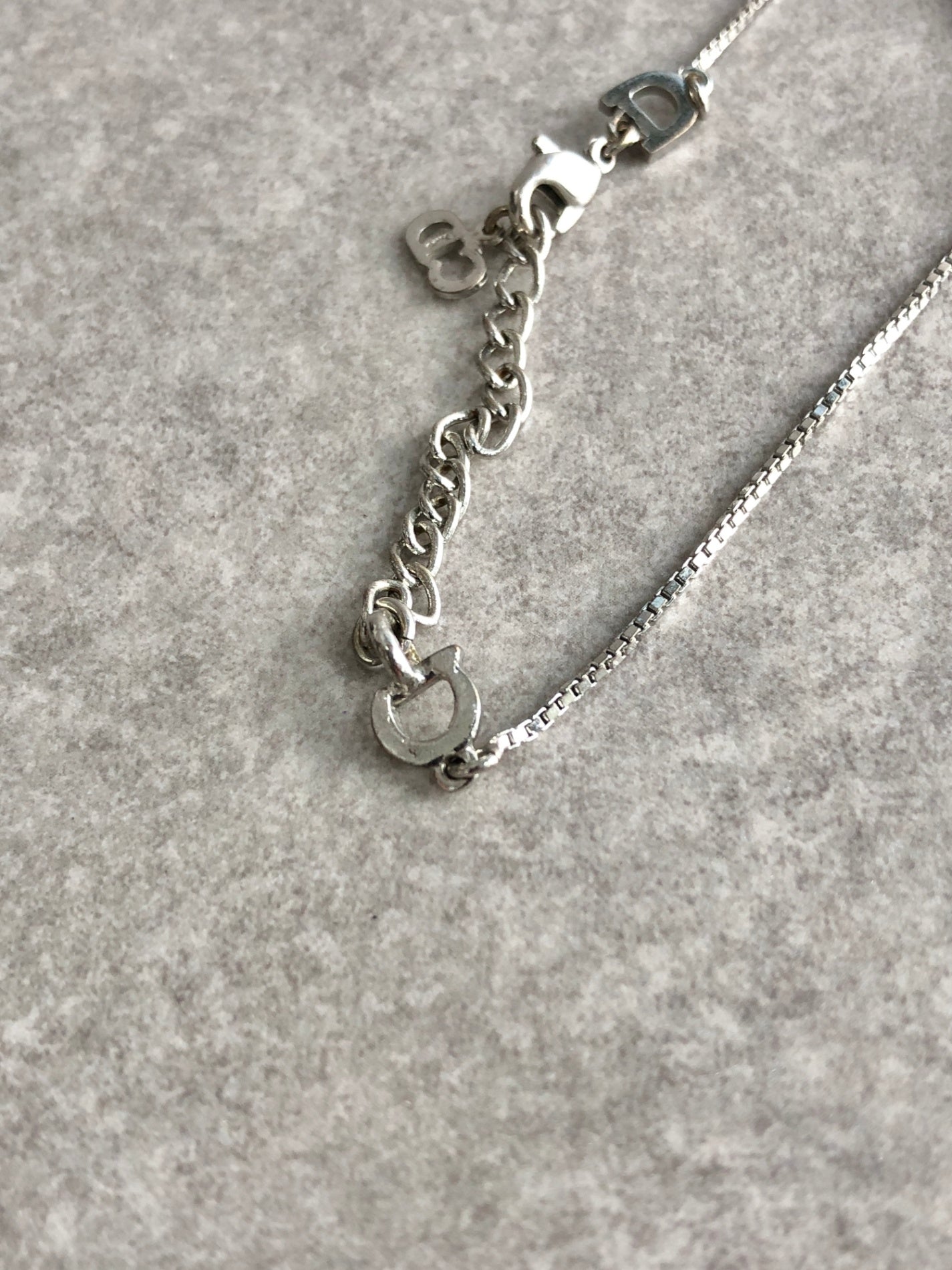 Christian Dior Logo Bracelet Silver Vintage 8dz8ti