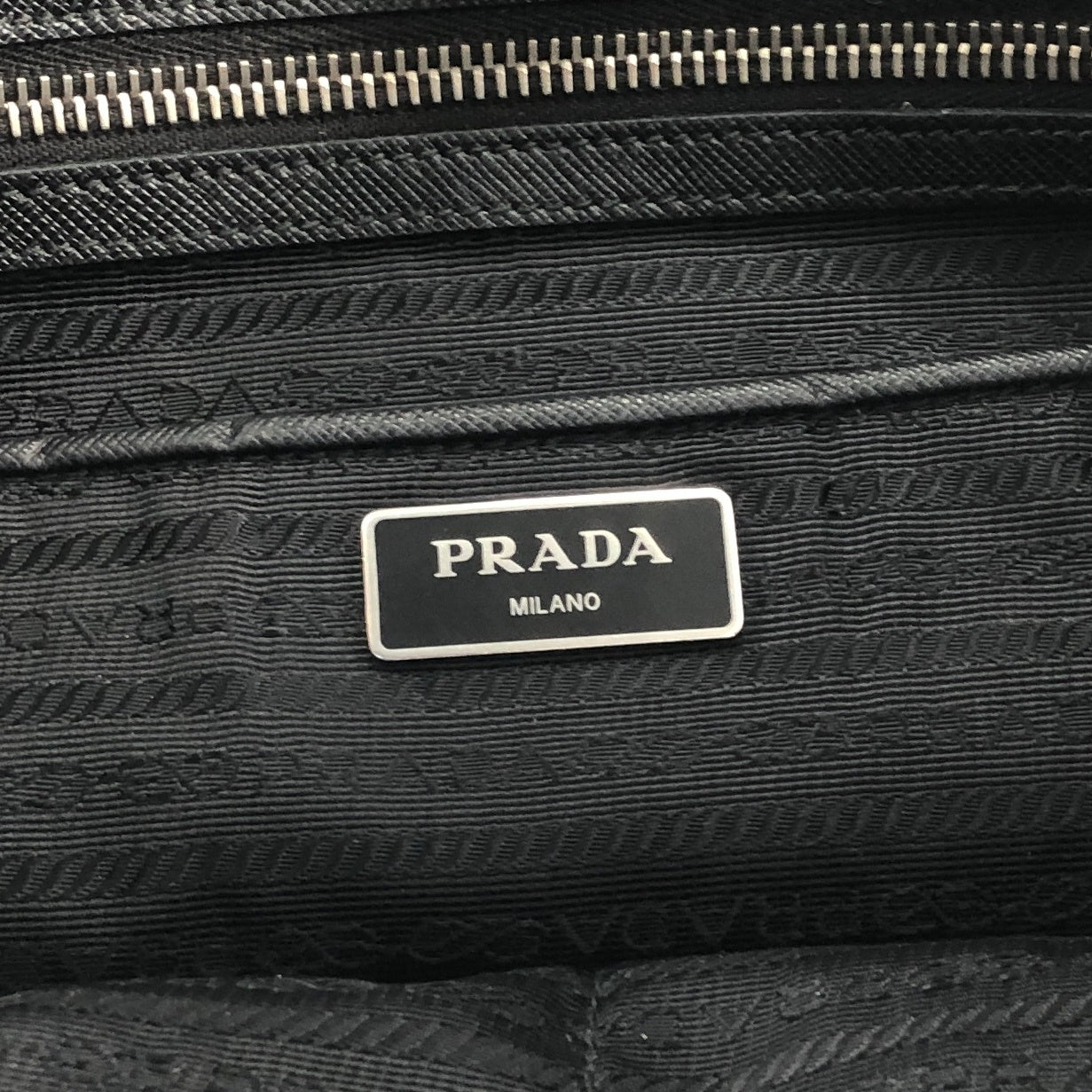 PRADA Triangle Logo Handbag Chain Shoulder bag Black 1BG740 Vintage vfbw8x