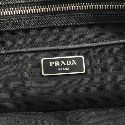 PRADA Triangle Logo Handbag Chain Shoulder bag Black 1BG740 Vintage vfbw8x