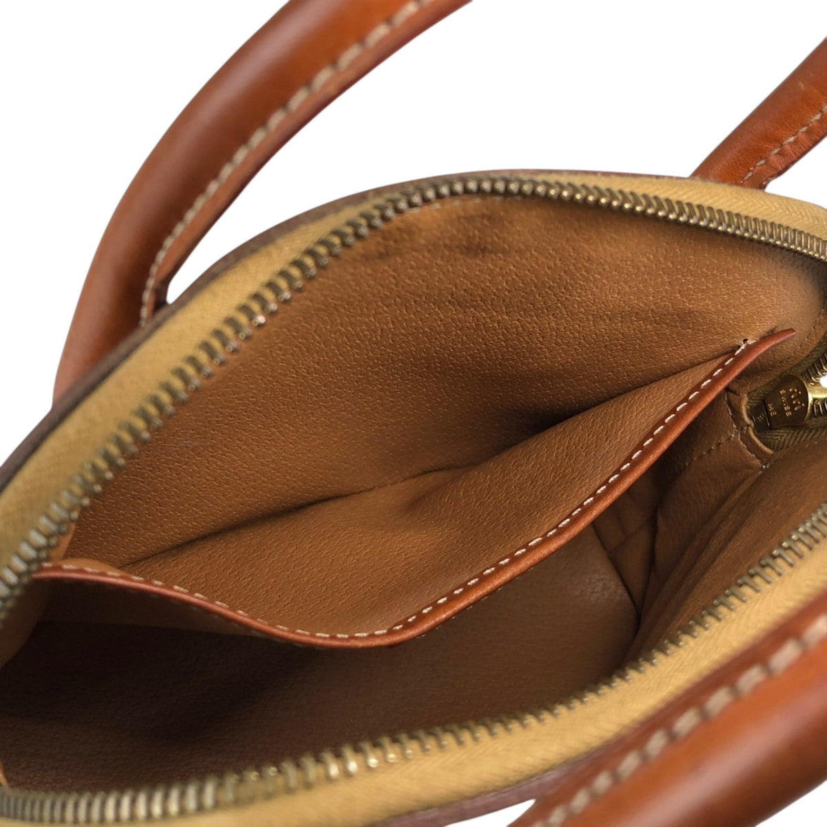 CELINE Macadam Two-way Handbag Shoulder bag Brown Vintage cwamvm