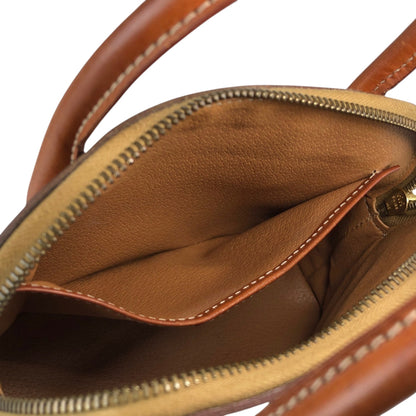 CELINE Macadam Two-way Handbag Shoulder bag Brown Vintage cwamvm