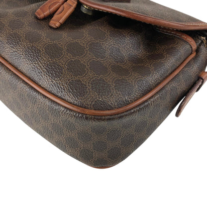 CELINE Macadam Blason Tassel Shoulder bag Brown Vintage zfbk3f