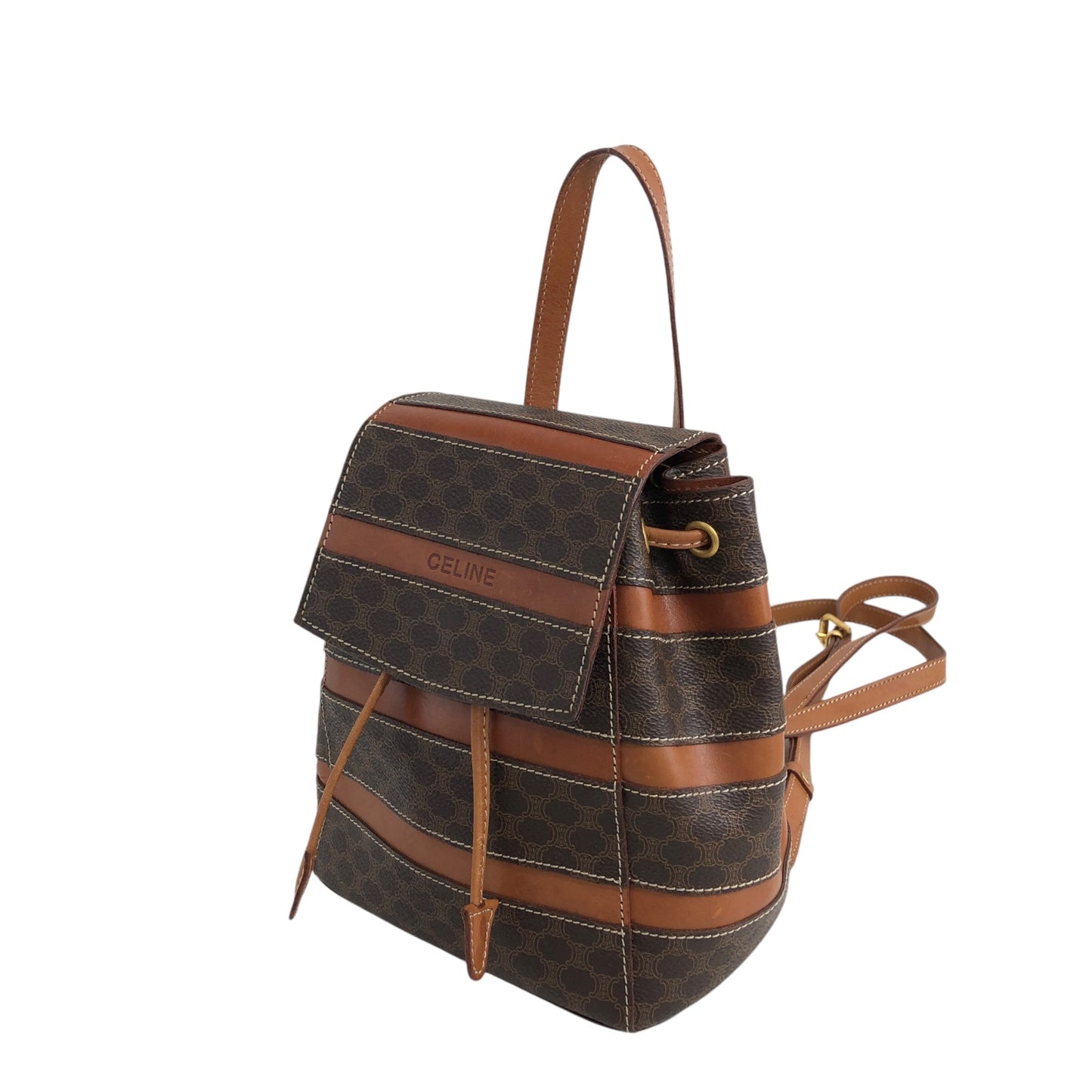 CELINE Macadam Backpack Brown Vintage gz2nkr