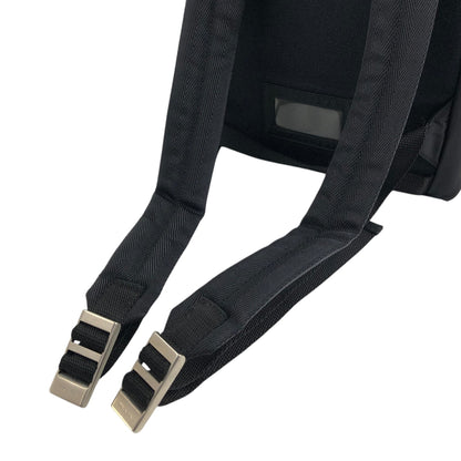 PRADA Tessuto Triangle Logo Front Buckle Backpack Black Vintage 8na4hp